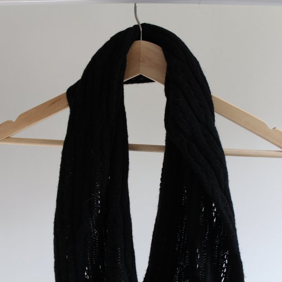 Black Knit Infinity Scarf **3 for $20** - Picture 2 of 4